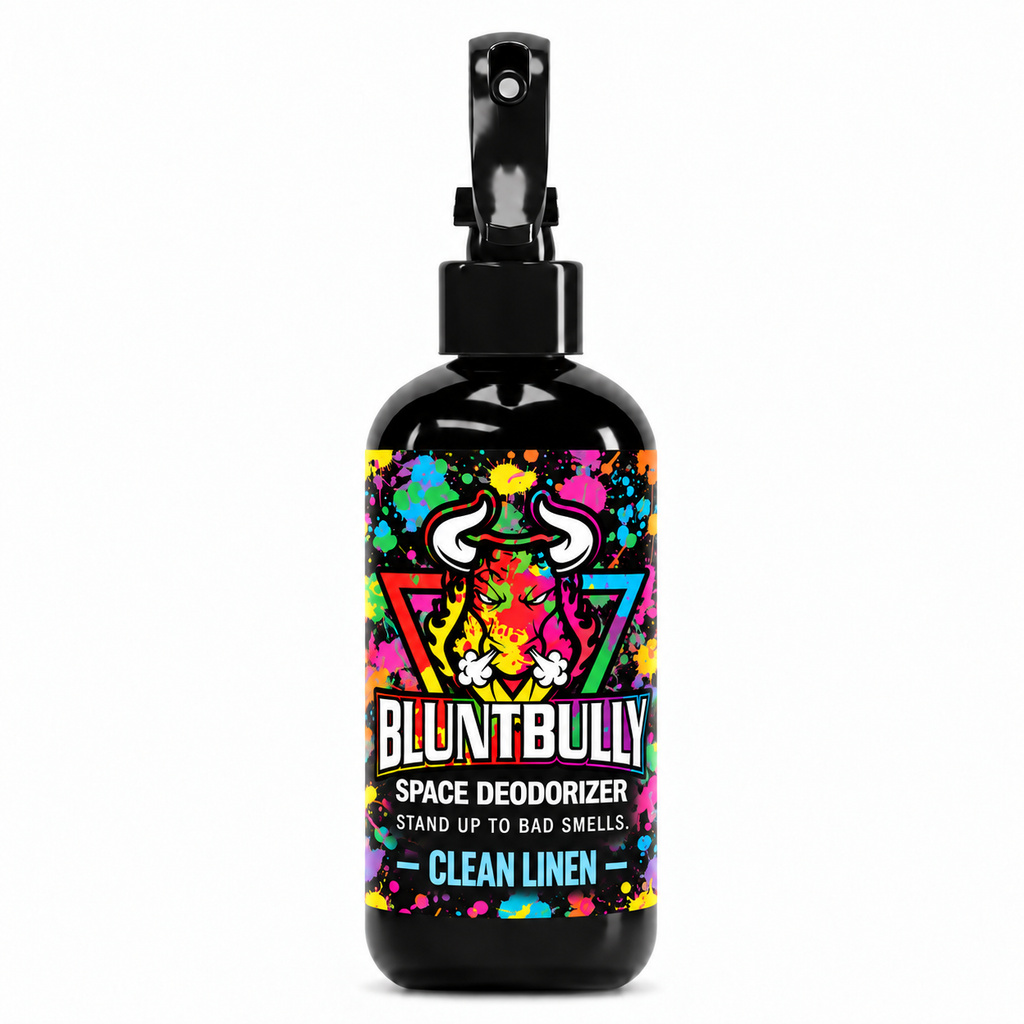 Blunt Bully Clean Linen Space Deodorizer Spray, 8 oz bottle with updated label