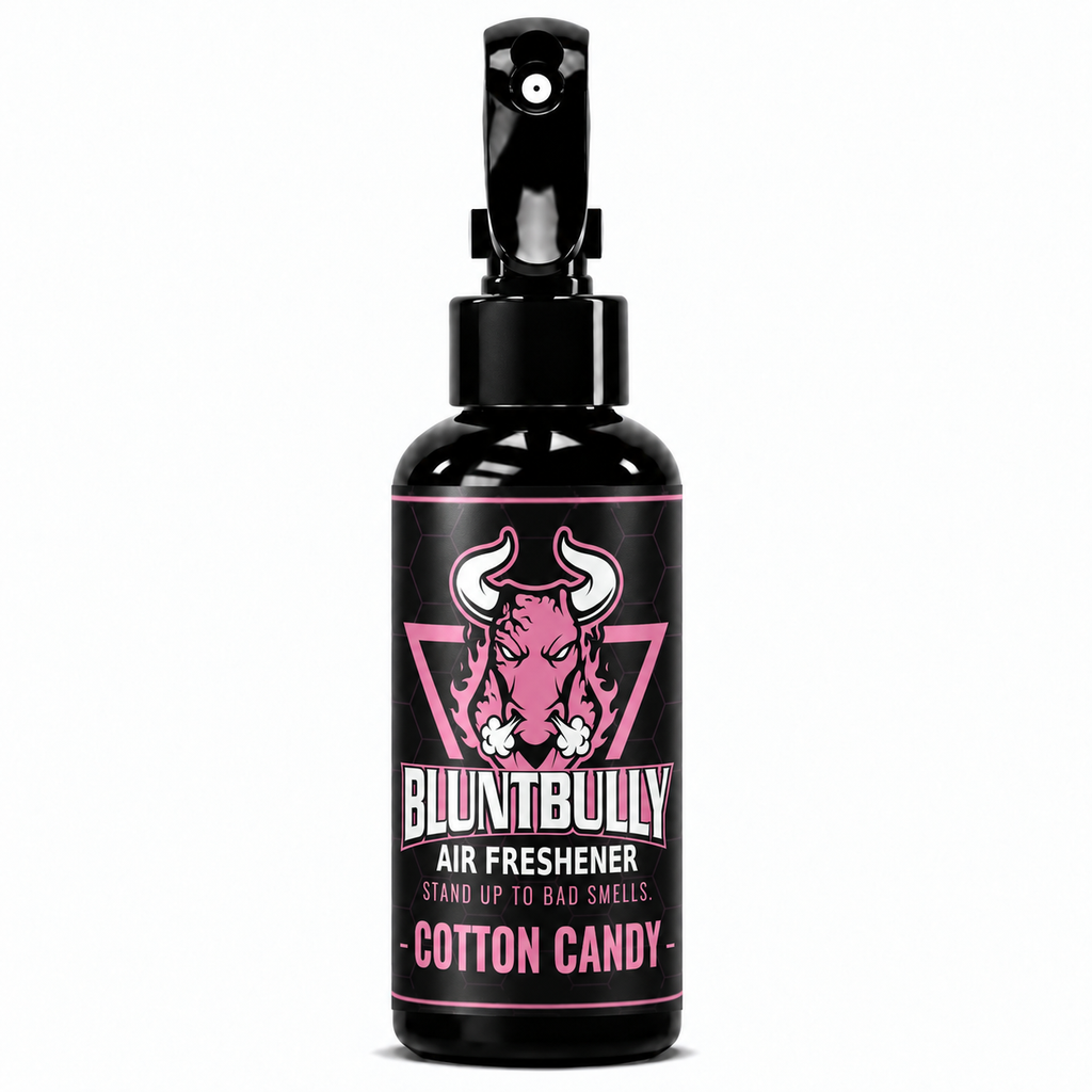 BluntBully Cotton Candy air freshener 4 oz black spray bottle with individual scent label