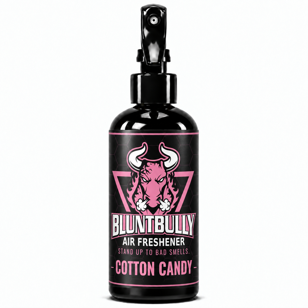BluntBully Cotton Candy air freshener 8 oz black spray bottle with individual scent label