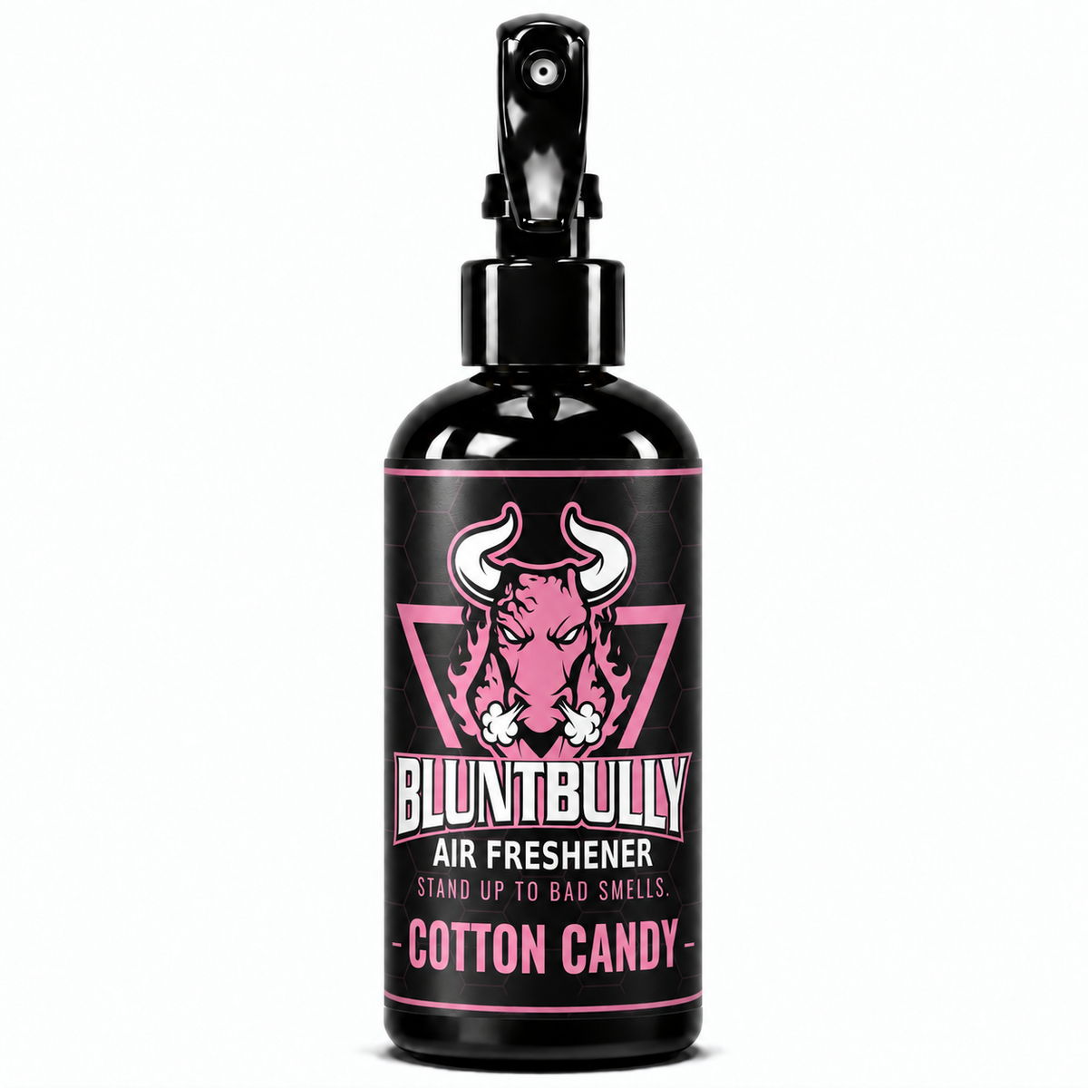 BluntBully Cotton Candy air freshener 8 oz black spray bottle with individual scent label