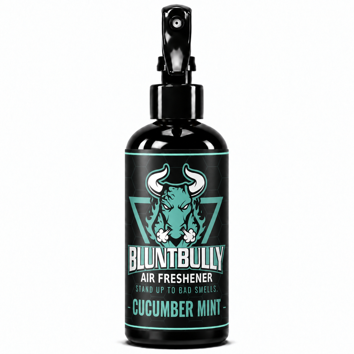 BluntBully Cucumber Mint air freshener 8 oz black spray bottle with individual scent label