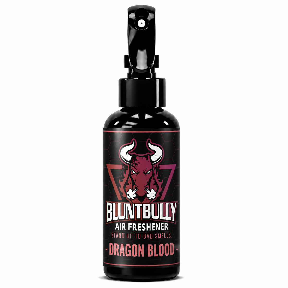 BluntBully Dragon Blood air freshener 4 oz black spray bottle with individual scent label