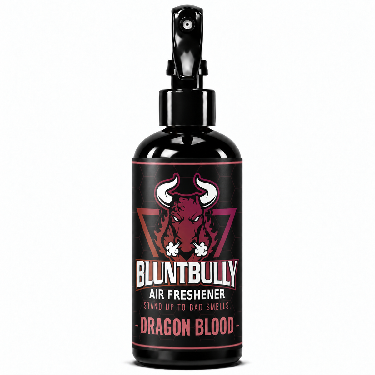 BluntBully Dragon Blood air freshener 8 oz black spray bottle with individual scent label