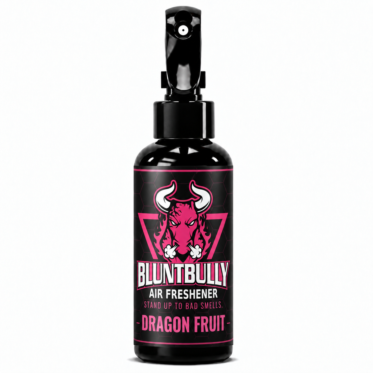 BluntBully Dragon Fruit air freshener 4 oz black spray bottle with individual scent label
