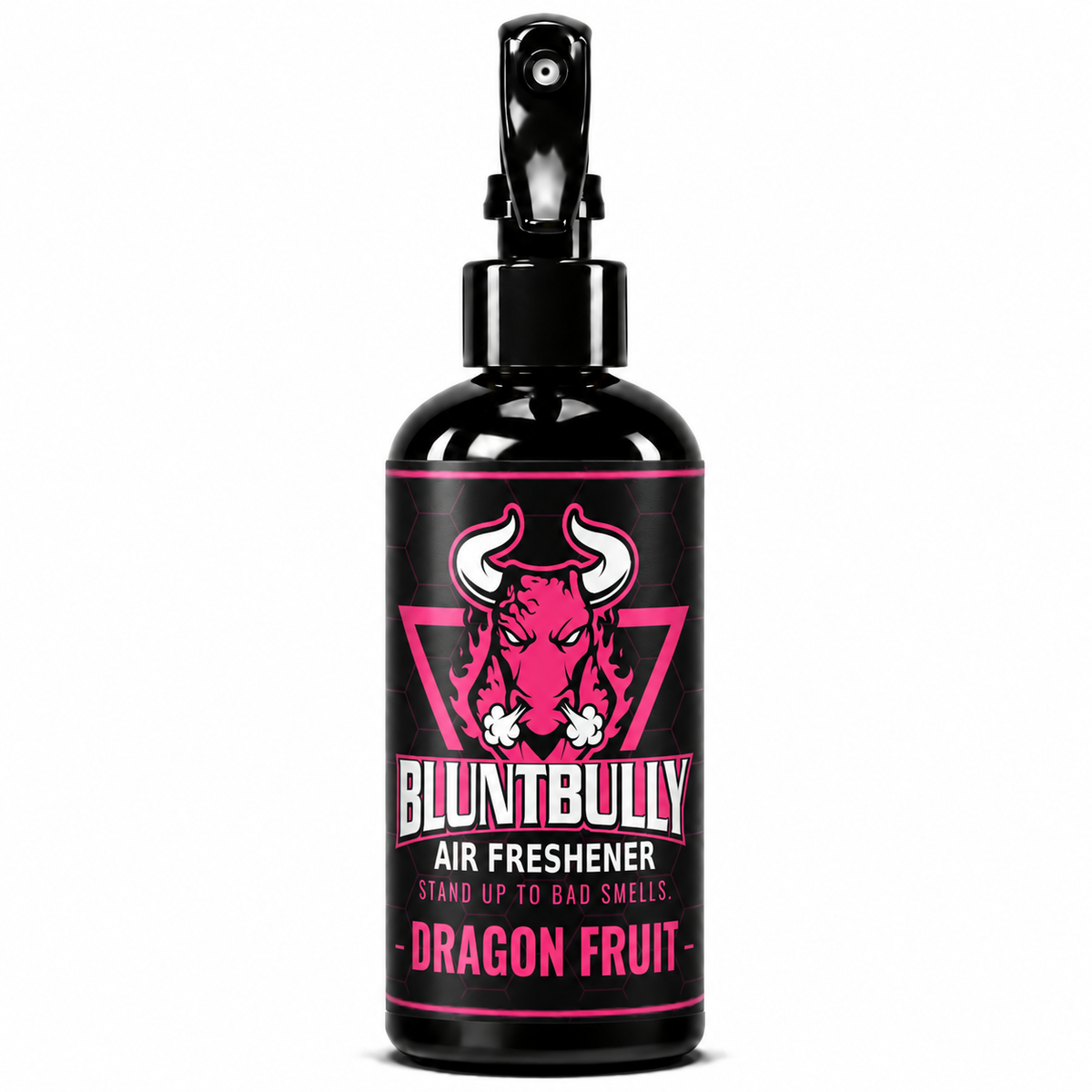 BluntBully Dragon Fruit air freshener 8 oz black spray bottle with individual scent label
