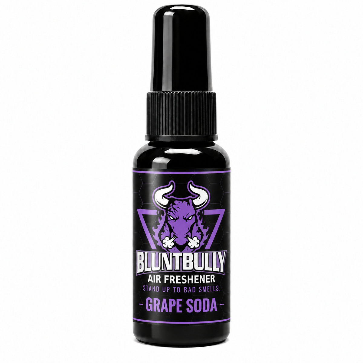 Blunt Bully Grape Soda air freshener spray bottle — new label mockup