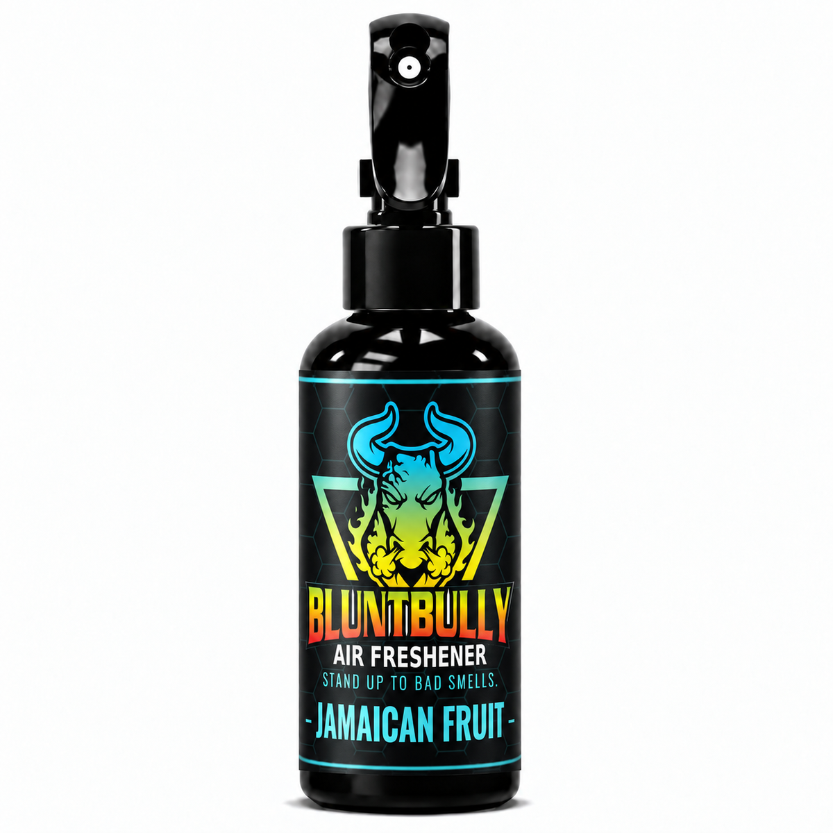 BluntBully Jamaican Fruit air freshener 4 oz black spray bottle with individual scent label