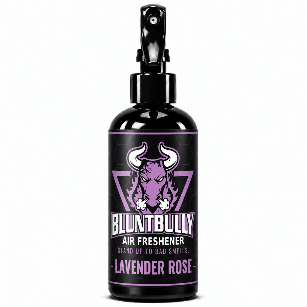BluntBully Lavender Rose air freshener 8 oz black spray bottle with individual scent label