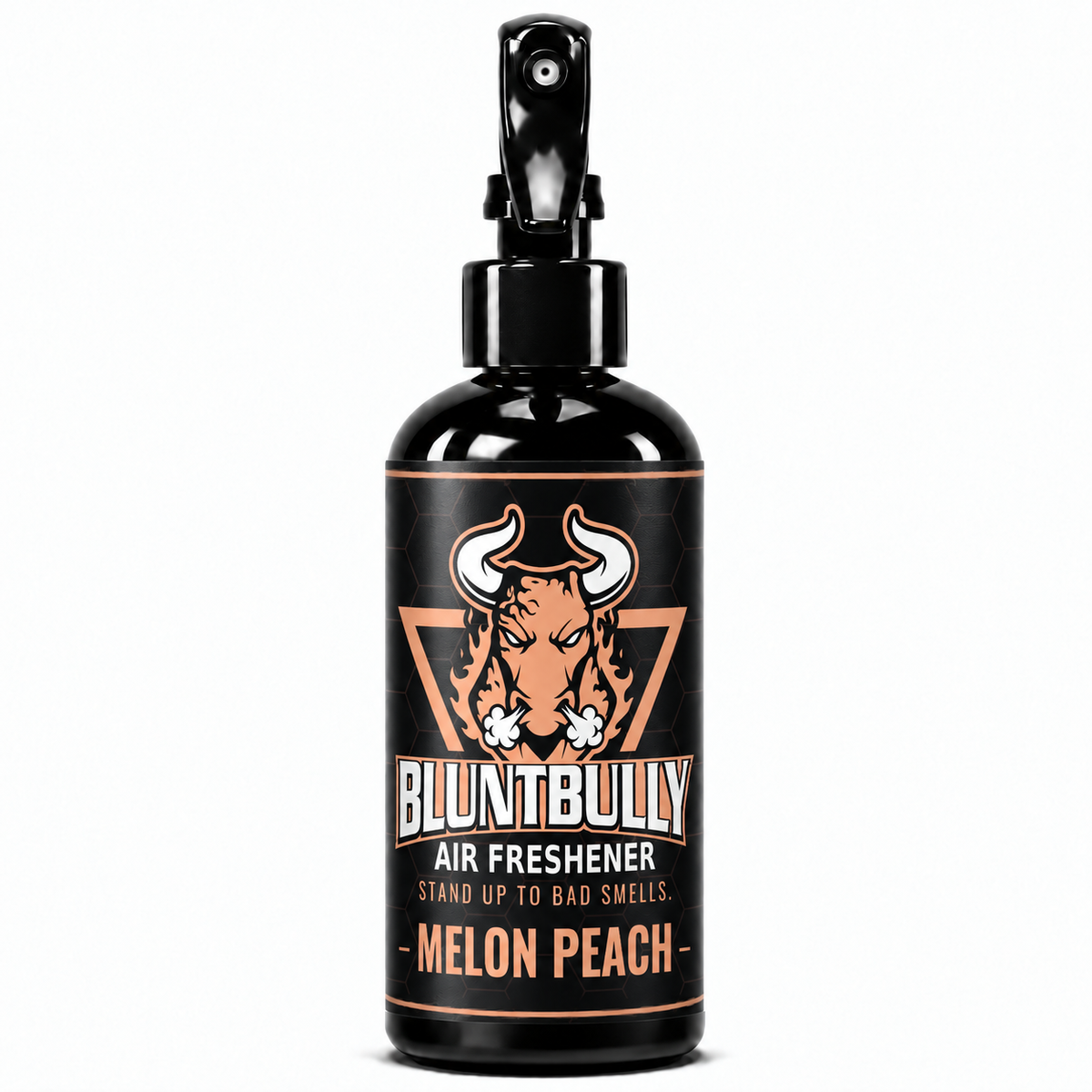 BluntBully Melon Peach air freshener 8 oz black spray bottle with individual scent label