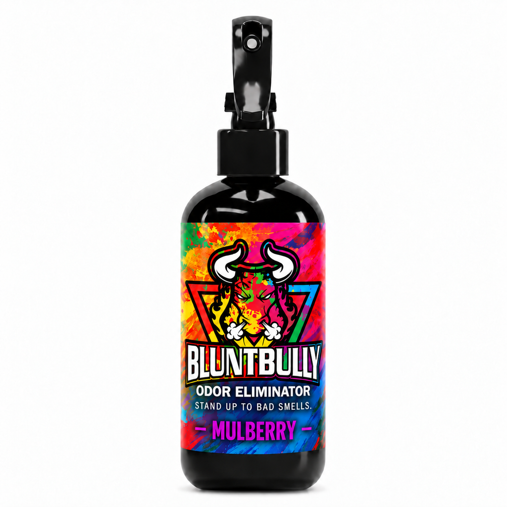 Blunt Bully Mulberry Odor Eliminator Spray, 8 oz bottle with updated label