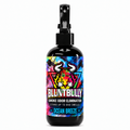 BluntBully OCEAN BREEZE SMOKE ODOR ELIMINATOR, 8 oz bottle, with colorful bull and premium label