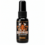 BluntBully Orange air freshener 1 oz and 1.5 oz black spray bottle with individual scent label