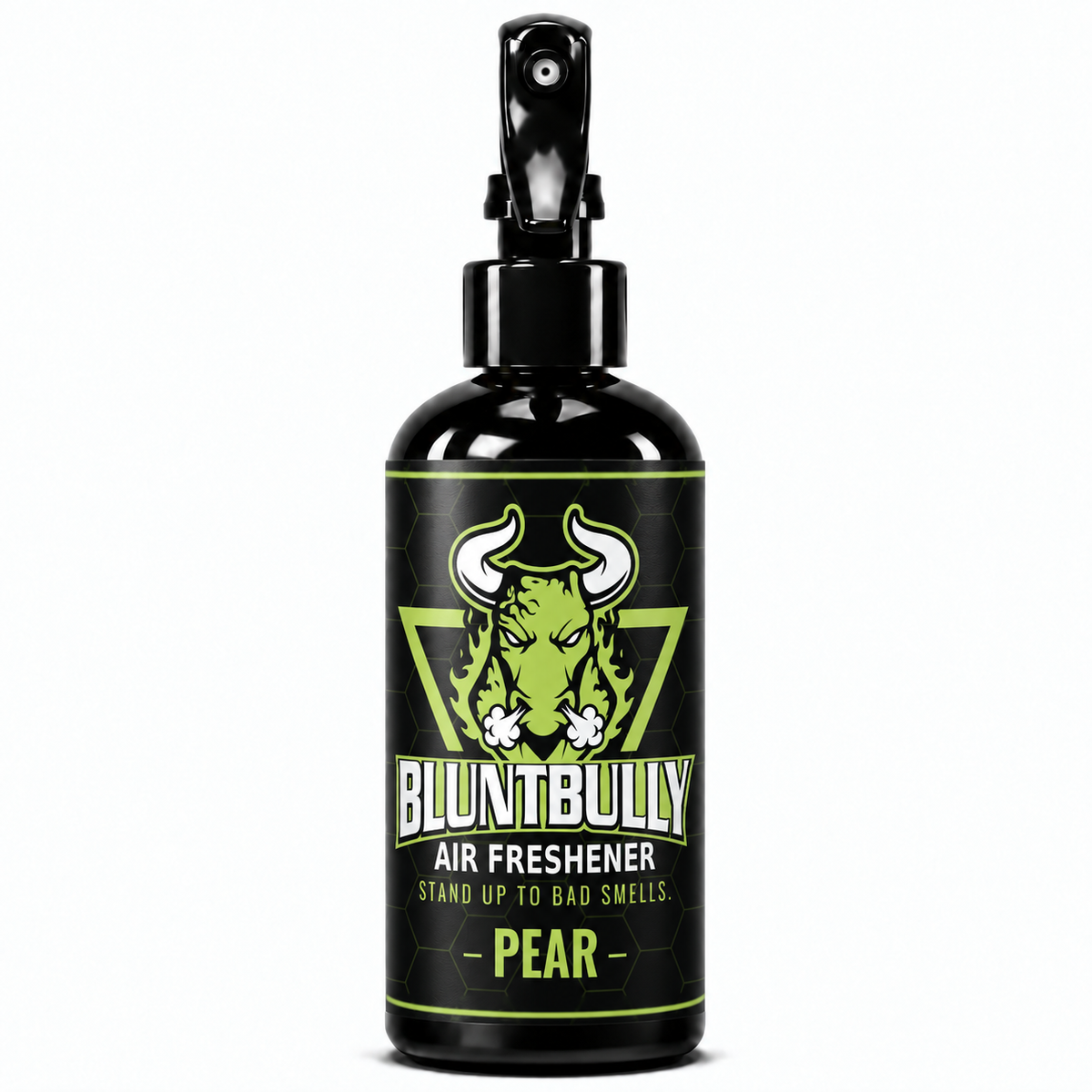 BluntBully Pear air freshener 8 oz black spray bottle with individual scent label