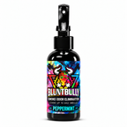 Blunt Bully Peppermint Smoke Odor Eliminator Spray, 4 oz black spray bottle with matching scent label on white background