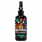 Blunt Bully Peppermint Space Deodorizer Spray, 8 oz black spray bottle with matching scent label on white background