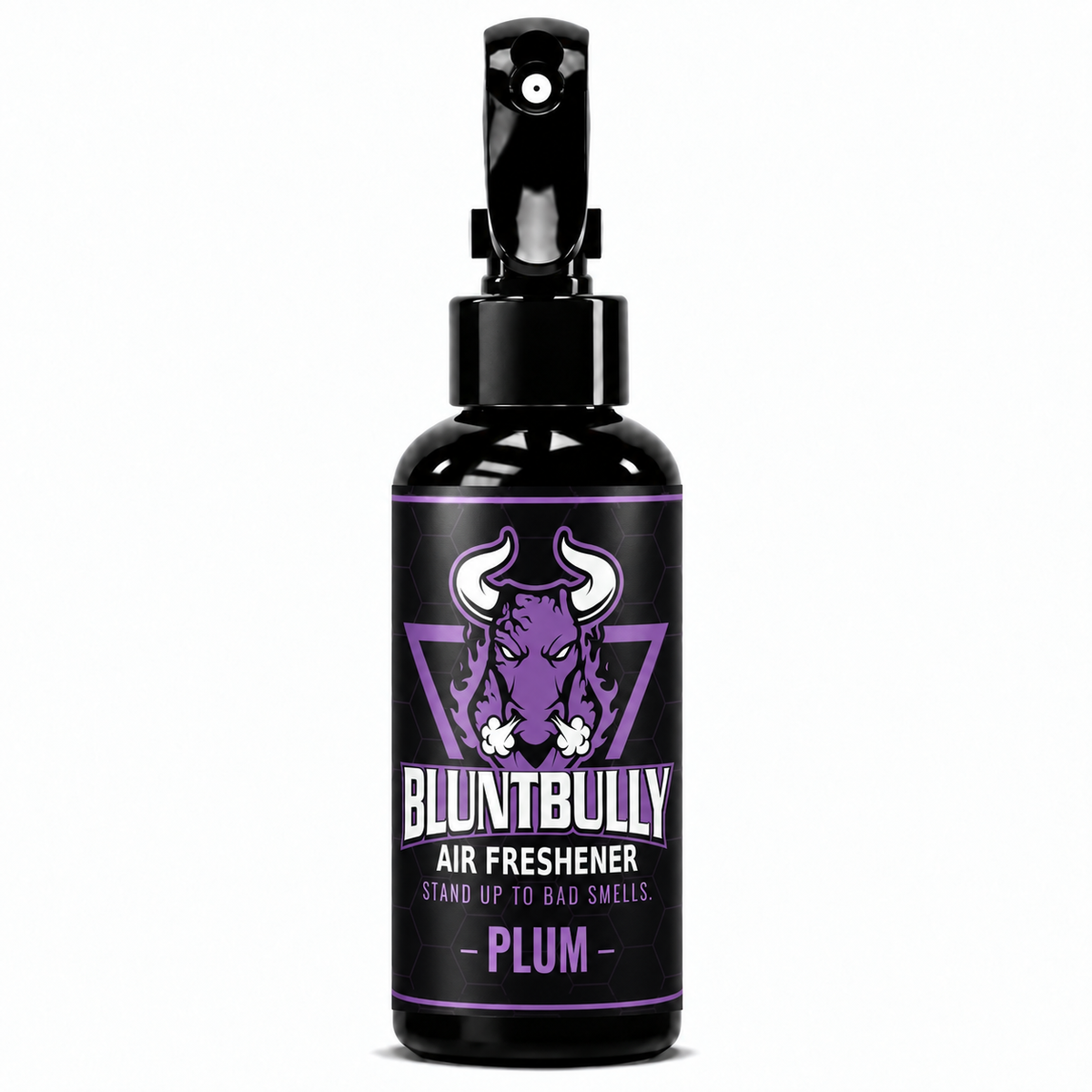 BluntBully Plum air freshener 4 oz black spray bottle with individual scent label