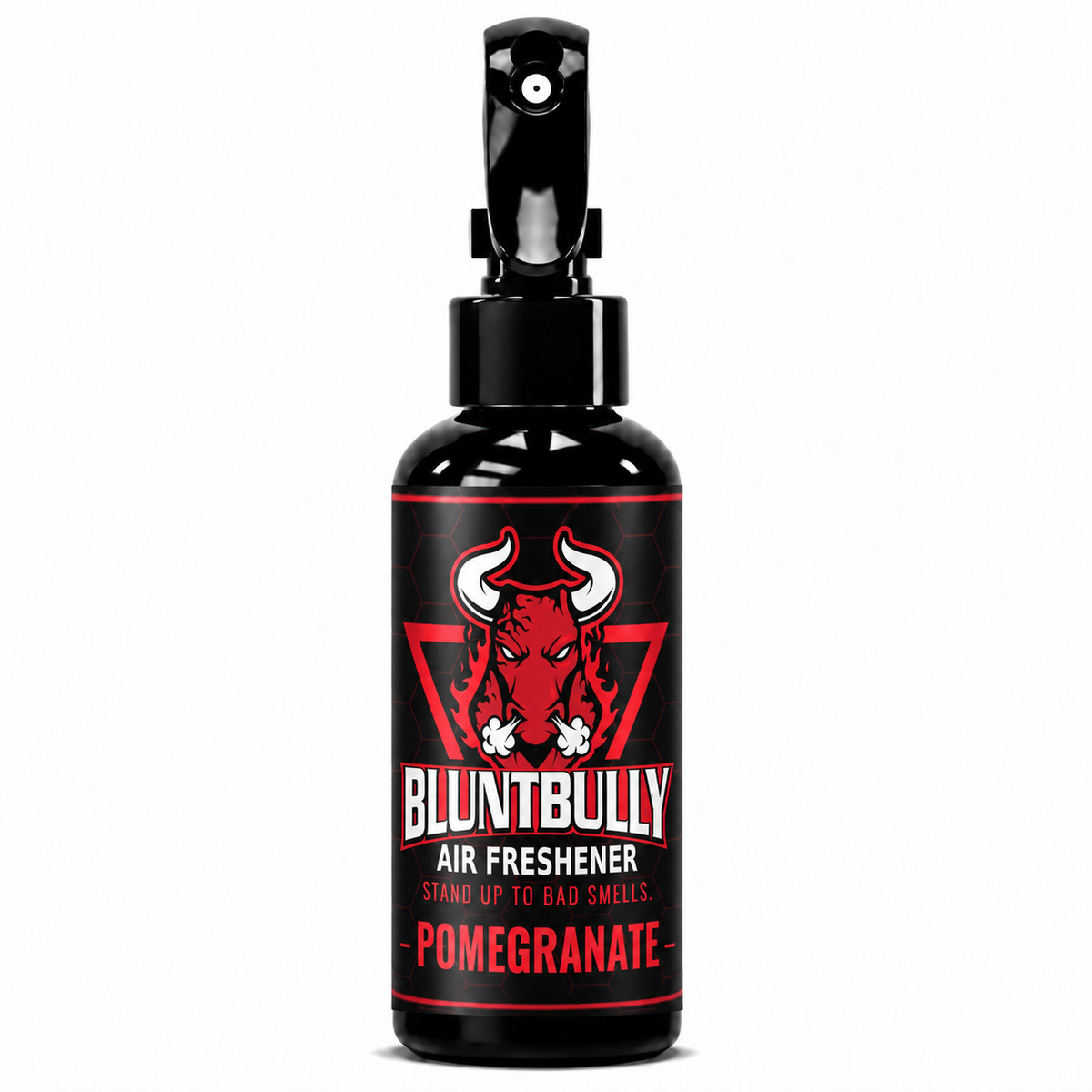 BluntBully Pomegranate air freshener 4 oz black spray bottle with individual scent label