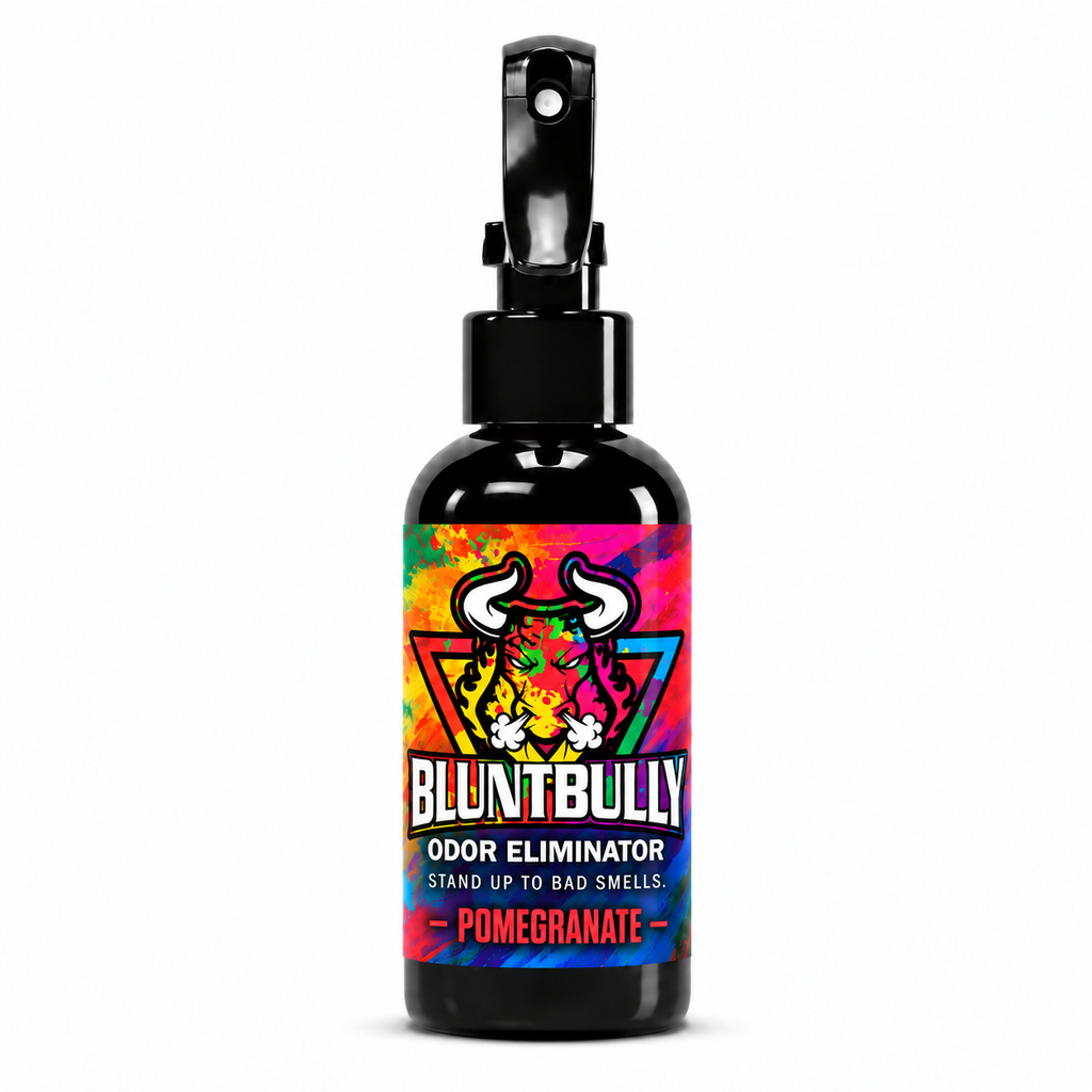 Blunt Bully Pomegranate Odor Eliminator Spray, 4 oz bottle with updated label