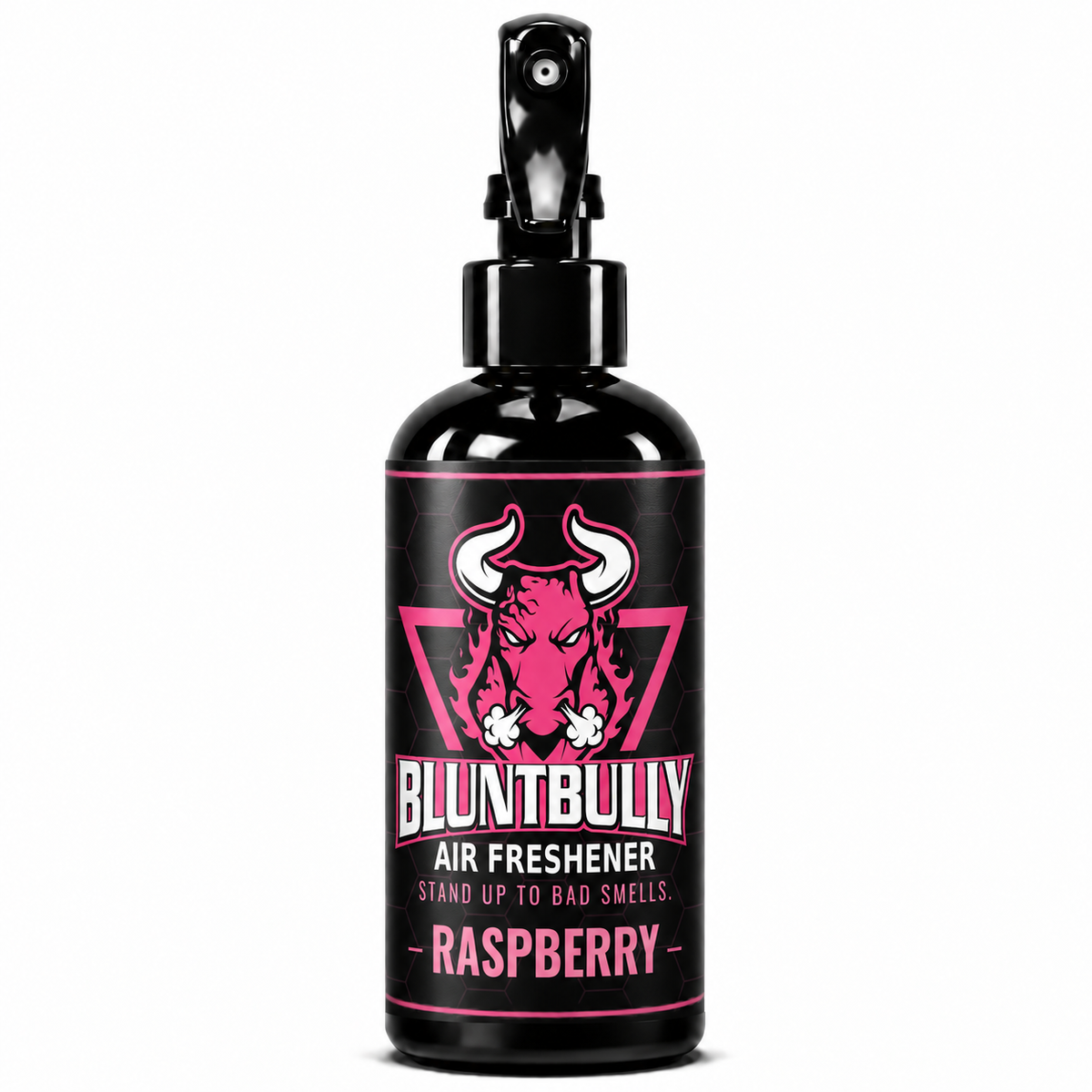 BluntBully Raspberry air freshener 8 oz black spray bottle with individual scent label