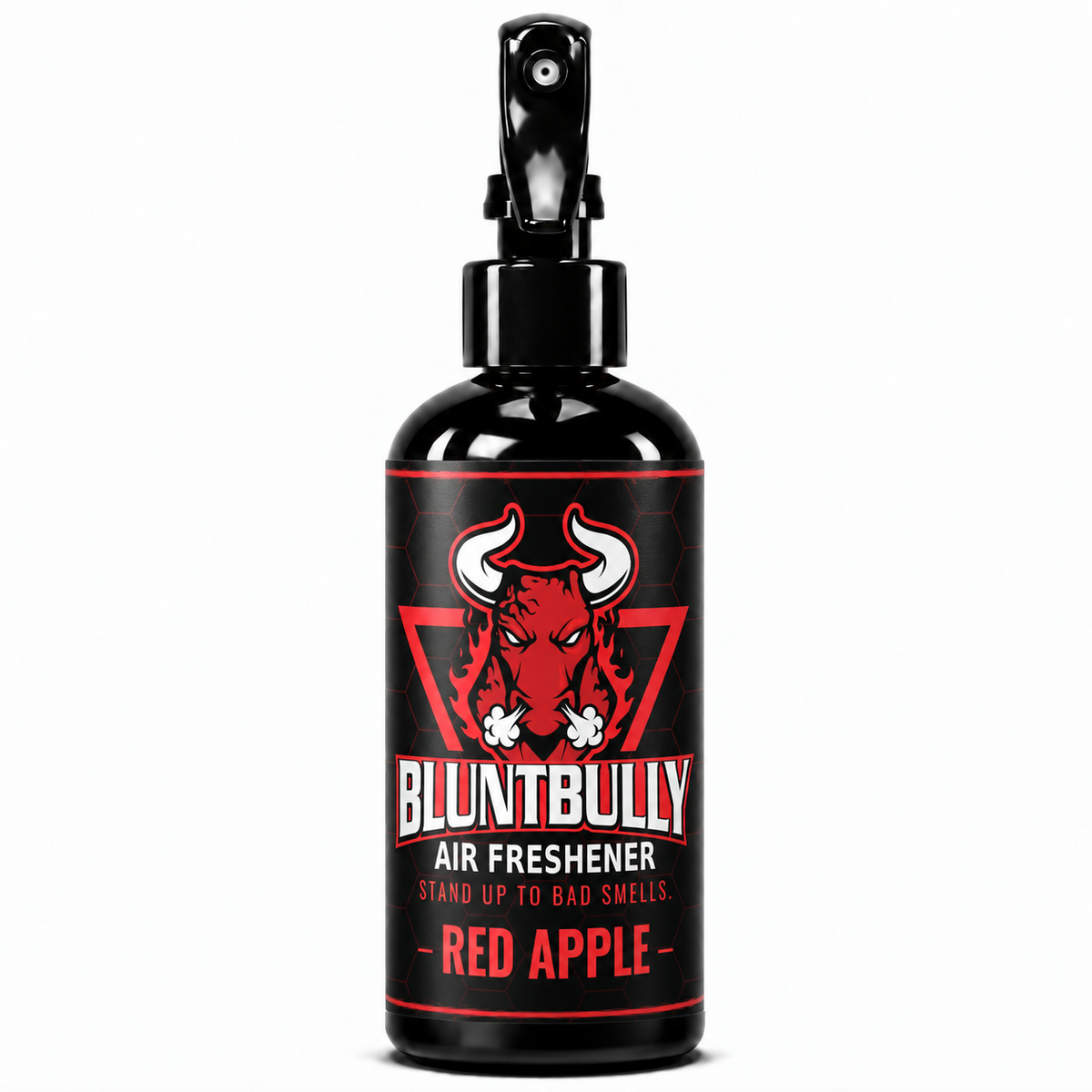 BluntBully Red Apple air freshener 8 oz black spray bottle with individual scent label