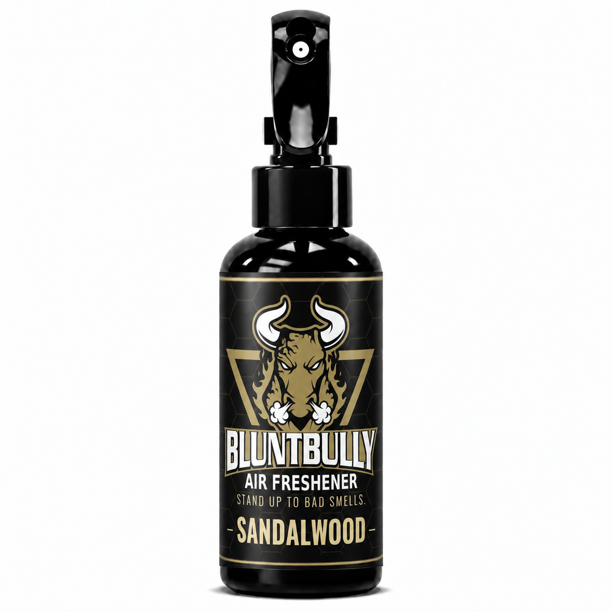 BluntBully Sandalwood air freshener 4 oz black spray bottle with individual scent label