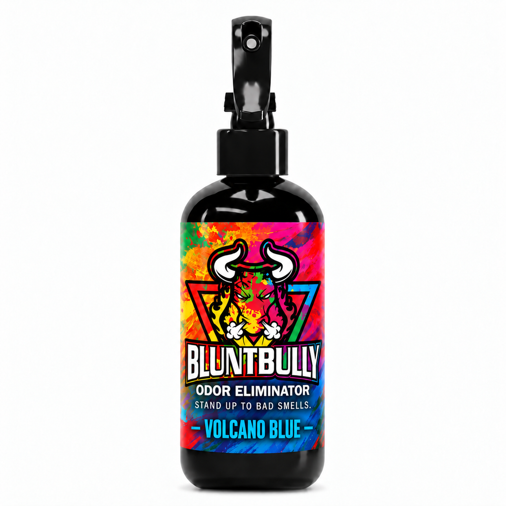 Blunt Bully Volcano Blue Odor Eliminator Spray, 8 oz bottle with updated label